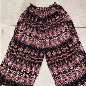 Boho style flowy pants